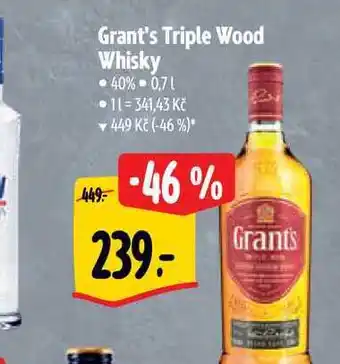 Albert Grant's triple wood whisky 0,7 l nabídka