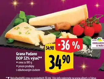 Albert Grana padano dop 32% výseč 100 g nabídka