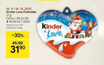 Tesco Kinder love čokoláda 37 g nabídka