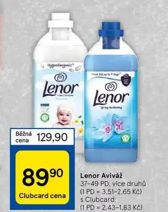 Tesco Lenor aviváž 37-49 pd nabídka