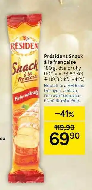 Tesco Président snack à la française 180 g nabídka