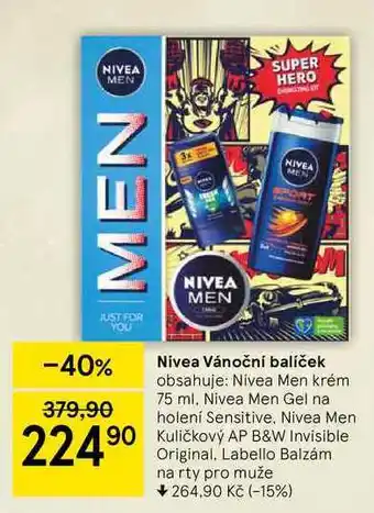 Tesco Nivea vánoční balíček nabídka