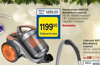 Tesco Hausmeister hm2045 bezsáčkový vysavač nabídka