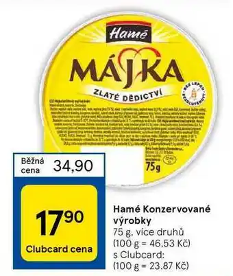 Tesco Hamé konzervované výrobky 75 g nabídka