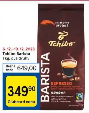 Tesco Tchibo barista 1 kg nabídka