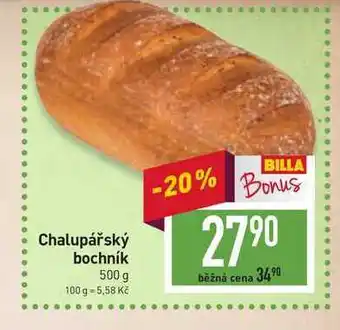 Billa Chalupářský bochník 500 g nabídka