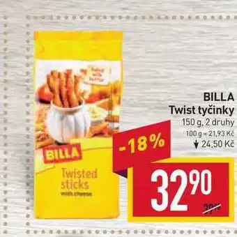 Billa Billa twist tyčinky 150 g nabídka