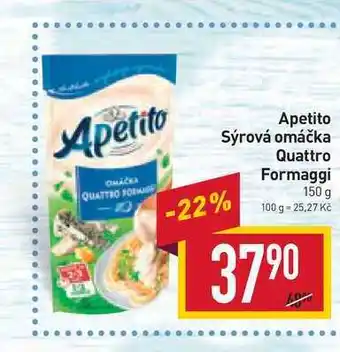 Billa Apetito sýrová omáčka quattro formaggi 150 g nabídka