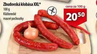 CBA Zbudovská klobása xxl, 100 g nabídka
