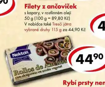CBA Filety z ančoviček, 50 g nabídka