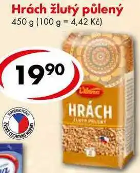 CBA Hrách žlutý půlený, 450 g nabídka