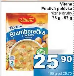 Jip Vitana poctivá polévka různé druhy 78 g -97 g nabídka