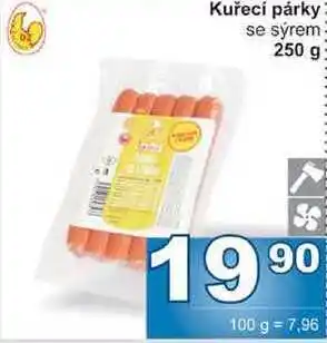 Jip Kuřecí párky se sýrem 250 g nabídka