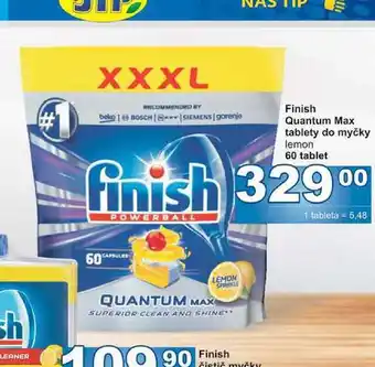 Jip Finish quantum max tablety do myčky lemon 60 tablet nabídka