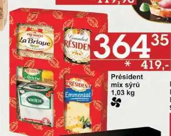 Jip Président mix sýrů, 1,03 kg nabídka