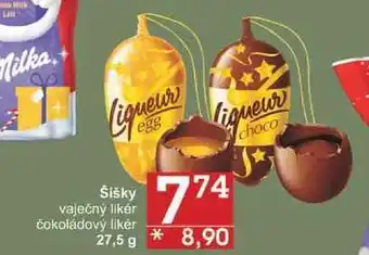 Jip Šišky vaječný likér čokoládový likér, 27,5 g nabídka