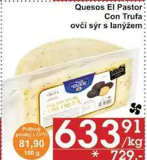 Jip Quesos el pastor con trufa ovčí sýr s lanýžem, 100 g nabídka