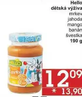 Jip Hello dětská výživa mrkev, 190 g nabídka