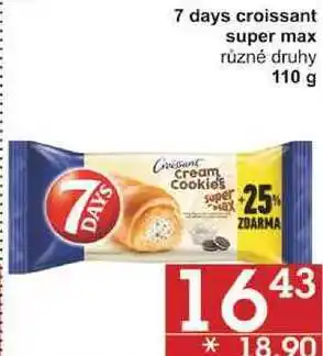 Jip 7 days croissant super max různé druhy, 110 g nabídka