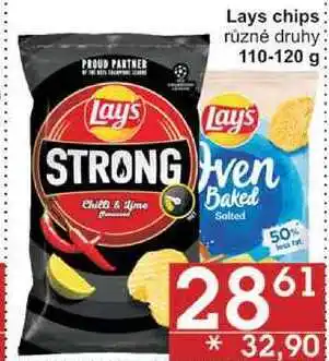 Jip Lays chips různé druhy, 110-120 g nabídka