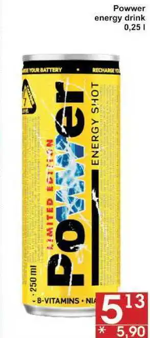Jip Powwer energy drink, 0,25 l nabídka