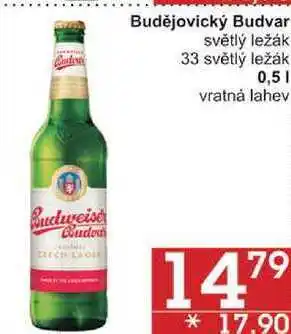 Jip Budějovický budvar světlý ležák, 0,5 l nabídka