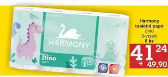 Harmony toaletní papir dino 3-vrstvý, 8 ks