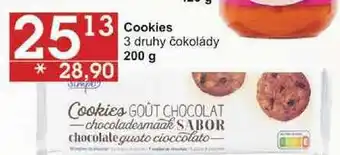 Jip Cookies 3 druhy čokolády, 200 g nabídka