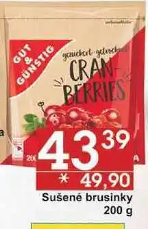 Jip Gut & günstig sušené brusinky, 200 g nabídka