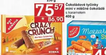 Jip Čokoládové tyčinky mini v mléčné čokoládě s karamelem, 400 g nabídka