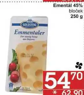 Jip Goldsteig ementál 45% bloček, 250 g nabídka