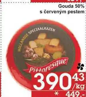 Jip Gouda 50% s červeným pestem, 1 kg nabídka
