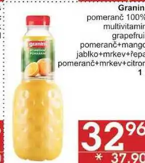 Jip Granini pomeranč 100%, 1 l nabídka