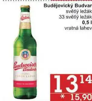 Jip Budějovický budvar světlý ležák, 0,5 l nabídka
