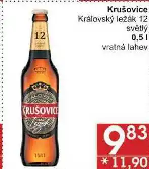Jip Krušovice královský ležák 12 světlý, 0,5 l nabídka