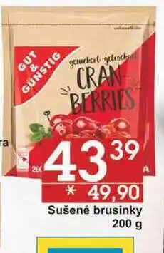 Jip Gut & günstig sušené brusinky, 200 g nabídka