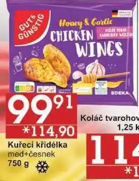 Jip Gut günstig kuřecí křidélka med+česnek, 750 g nabídka