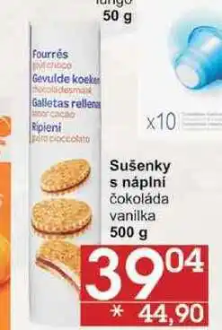Jip Sušenky s náplní čokoláda vanilka, 500 g nabídka