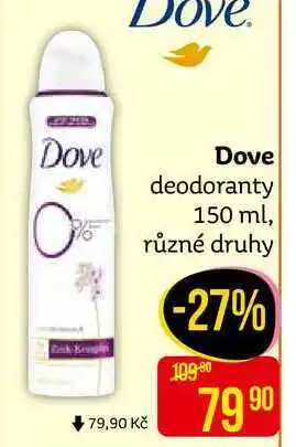 Teta Dove deodorant 150 ml, různé druhy nabídka