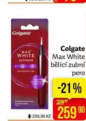 Teta Colgate max white bělicí zubní pero nabídka