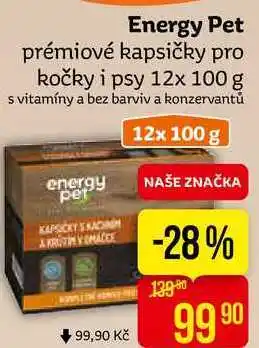 Teta Energy pet prémiové kapsičky pro kočky i psy 12x 100 g nabídka