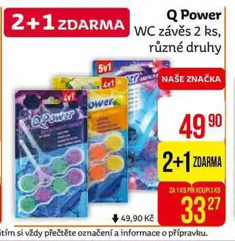 Teta Q power wc závěs 2 ks, různé druhy nabídka