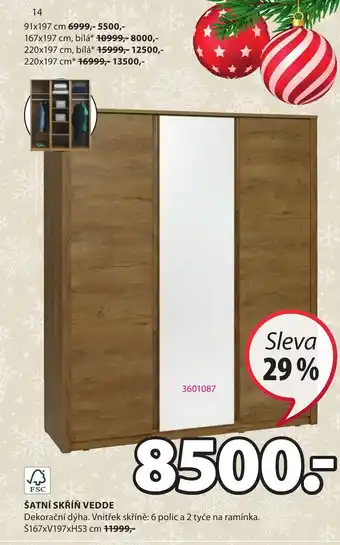 JYSK ŠATNÍ SKŘÍŇ VEDDE nabídka