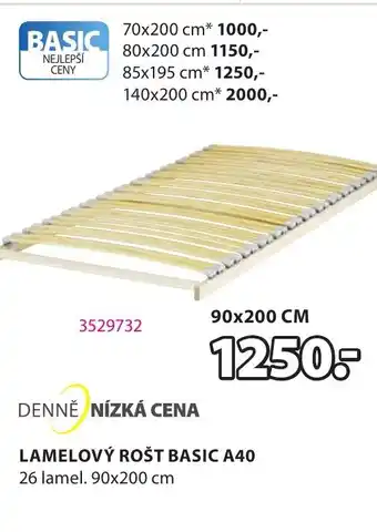 JYSK LAMELOVÝ ROŠT BASIC A40 nabídka