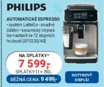 Planeo Elektro PHILIPS AUTOMATICKÉ ESPRESSO nabídka