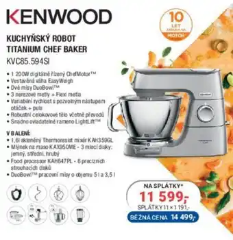 Planeo Elektro KENWOOD KUCHYŇSKÝ ROBOT TITANIUM CHEF BAKER nabídka