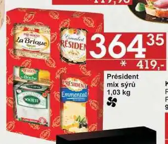 Jip Président mix sýrů, 1,03 kg nabídka