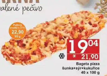 Jip Bageta pizza šunka+sýr+kukuřice, 95 g nabídka