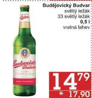 Jip Budějovický budvar světlý ležák, 0,5 l nabídka