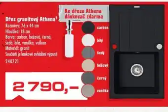 Dřez granitový Athena